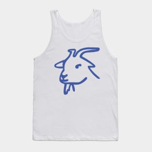 Simone Biles Greatest of All Time Blue GOAT Drawing Tank Top